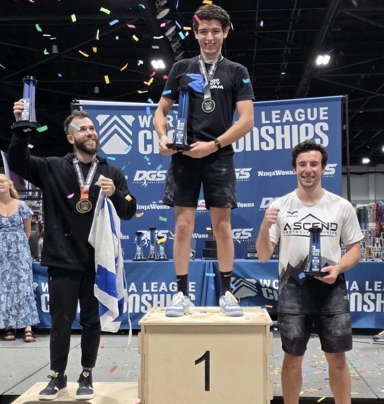 ROC City Ninja athlete on the World Ninja League Championships podium